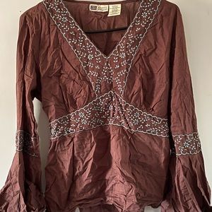 Faded glory top size medium brown